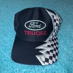 Vintage Ford Trucks Hat‎ KATI Racing Checkered Cap Black shark shockwave styles